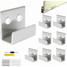 8-teiliges Set robuster Wandhaken, Spiegelhalterung aus Edelstahl für 50 kg Traglast, Fliesen-Präsentationsständer für Bad und Küche