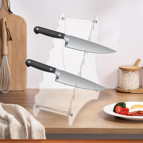 Stand Knife Holder Pocket Knife Display Storage Rack 1