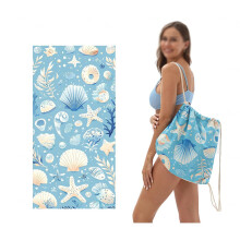 2in1 Beach Towel Convertible into a Storage Bag Microfibre Towel for  Women Men Beach Essentials (32 x 63 Inches / 80 x 160 cm), A Ref: 7562