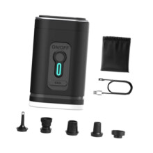 Portable Air Pump Inflator Deflator Tool, Quick Inflation and Deflation of Air Mattress, Electric Air Pump for Outdoor Swimming Pool Black