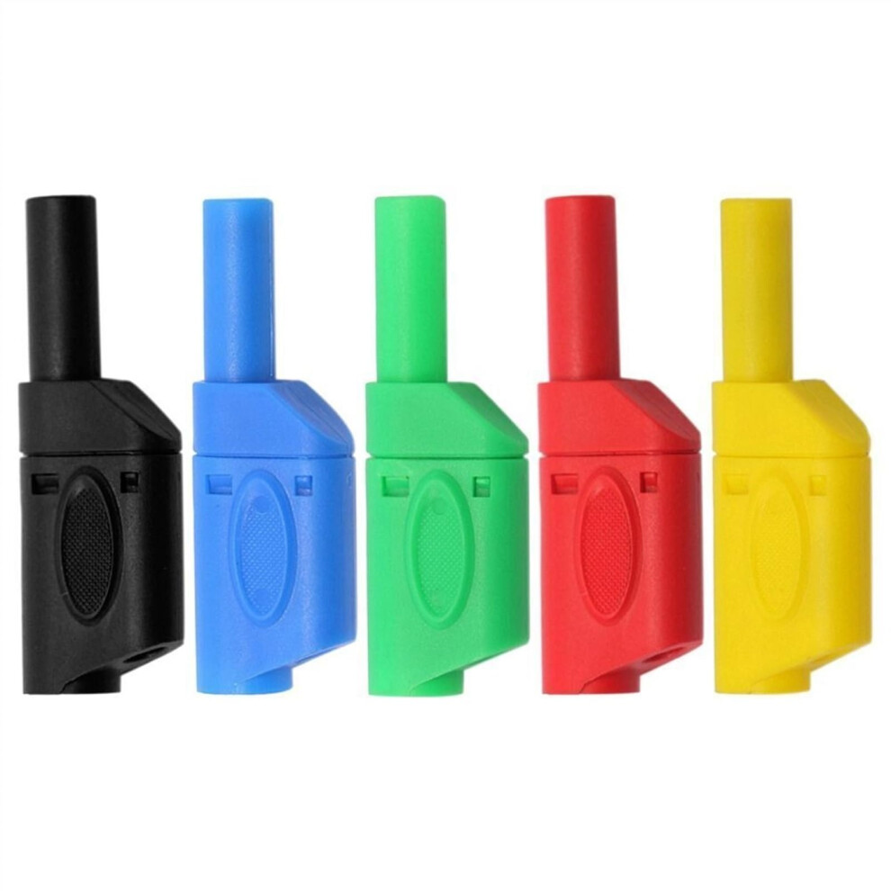 4Mm Banana Sheath Stackable Wire Solder Connector Adapter Electrical Tools Banana Wire Solder(Black) 9426802934106