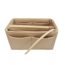 (30*17*18, Apricot) Felt Bag Organizer With Zipper,purse Organizer Insert, Handbag & Tote Shaper, For Speedy Neverfull Tote