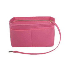 (30*17*18, Pink) Felt Bag Organizer With Zipper,purse Organizer Insert, Handbag & Tote Shaper, For Speedy Neverfull Tote