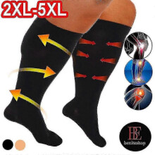 (3XL, Black) Xxl-5xl Sport Compression Stockings Support Stockings Travel Stockings Thrombosis Stockings