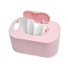 (Constant Temperature, pink) Baby Wipe Warmer with Digital Display Large Capacity Baby Wet Wipes Warmer Dispenser USB Powered