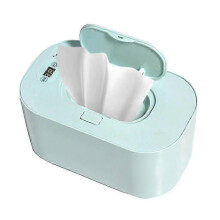 (Adjustable Temperature, green) Baby Wipe Warmer with Digital Display Large Capacity Baby Wet Wipes Warmer Dispenser USB Powered