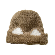 Bonnets à la mode avec oreilles de dessin animé, pull-Kaki