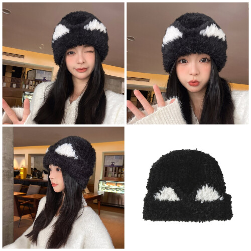 Bonnets à la mode avec oreilles de dessin animé, pull-Kaki 2