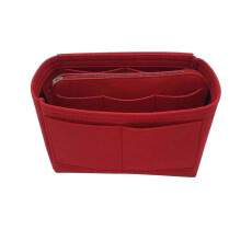 (26*13*16, Red) Felt Bag Organizer With Zipper,purse Organizer Insert, Handbag & Tote Shaper, For Speedy Neverfull Tote