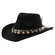 Crescents Band Western Hat Chapeau pare-soleil extérieur-Noir