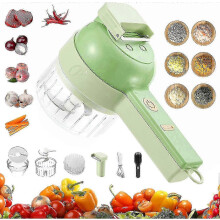 Hachoir électrique 4 en 1 - Coupe-aliments portable sans fil pour ail, poivron, oignon 25-26