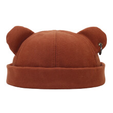 Chapeau d'hiver épais avec oreilles d'ours pour-Rouge brique