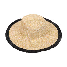 Bonnet de paille victorien, chapeau de protection solaire,-Noir