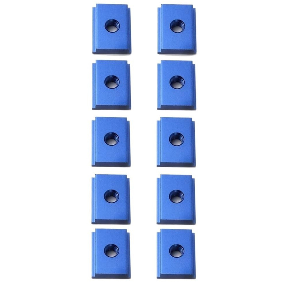 10Pcs T-Track Nut M6/M8 T-Slider, T-Slot Miter Track Jig Sliding Nut Aluminum Alloy T Slot Nut For Profile Tool Slot(Blue) 9189345685170