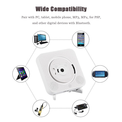 Συσκευή αναπαραγωγής CD Bluetooth για το σπίτι, πολυλειτουργική συσκευή αναπαραγωγής 2