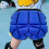Hip protector for snowboarders, portable equipment, blue S 3