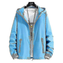 (4XL, COLOR sky blue) Men's 7XL 6XL Quick-Dry Waterproof Windbreaker, Sunscreen Lightweight Military Jacket