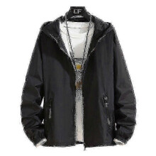 (M, COLOR black) Men's 7XL 6XL Quick-Dry Waterproof Windbreaker, Sunscreen Lightweight Military Jacket