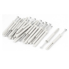 IIVVERR M5 x 85mm Plastic Frame Wall Expansion Anchors w Self-tapping Screw 25 Sets