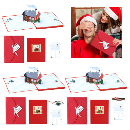 Illuminated LED Christmas Card Glowing-Cards without rope 2