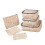 6 Pieces Luggage Sorting Set Featuring Packing Cubes-Apricot 1