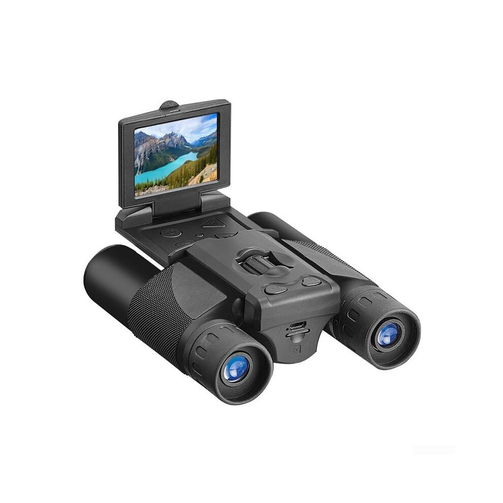 12X32 Easy Focus Binoculars With Camera & 2 Inch Lcd Screen, 5Mp 1080P Recorder (Black) Black 9412369415974