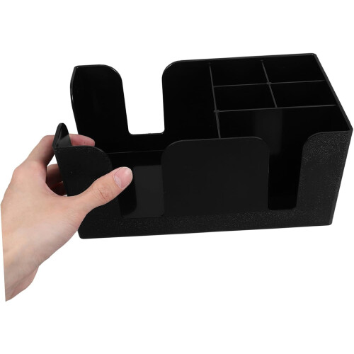 Bar storage box kitchen organizer straw holder for counter coffee and tea 2
