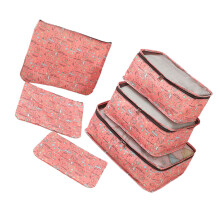Travel Packing Cubes 6Pcs Set Sturdy Organizers with Shoe-Red