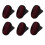 6 Pcs Bicycle Rear Tail  Reflector Mudguard Oval Warnning Red Black 1