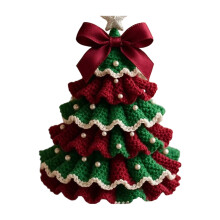 Creative Crochet Christmas Ornament with Bows for Holiday-A