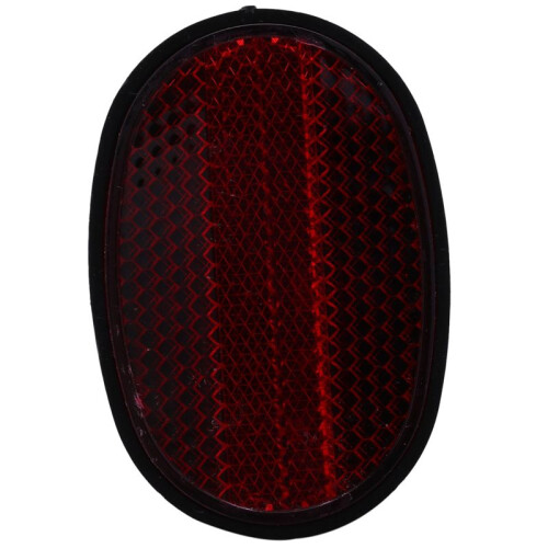 6 Pcs Bicycle Rear Tail  Reflector Mudguard Oval Warnning Red Black 1