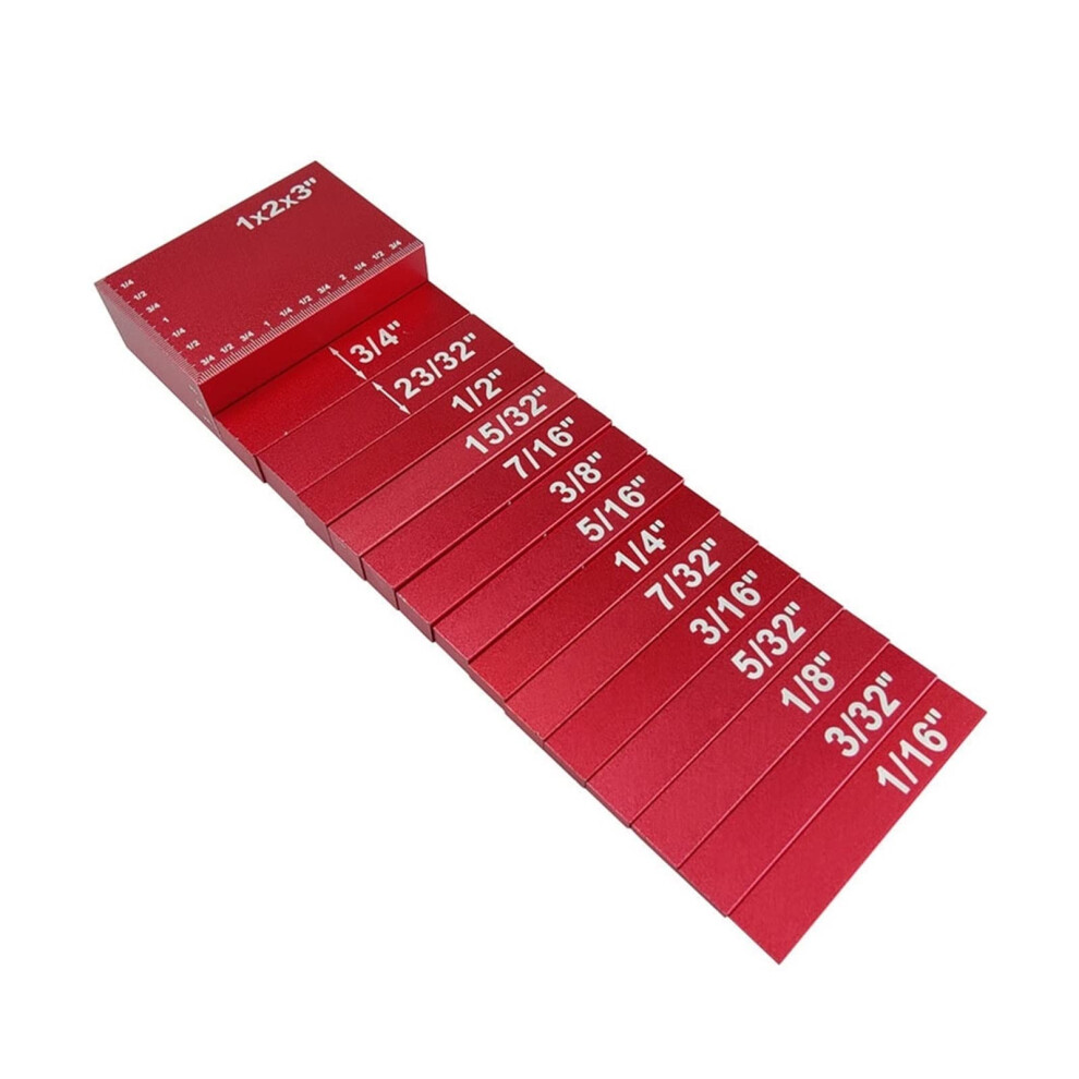 15Piece Gauge Block Set, Precision Height Measuring Tool For Woodworking Table Saws, Height Gauge Blocks, Aluminum Setup Blocks, Measuring Tool. 9365049364027