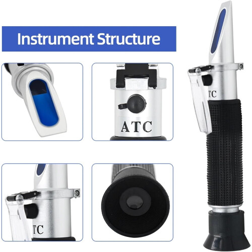 Accuracy 090% Brix Refractometer with ATC Sugar Content Tester for Juice Fruit Brewing 1