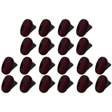 20 Pcs Bicycle Rear Tail Reflector Mudguard Oval Warnning Red Black