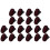 20 Pcs Bicycle Rear Tail  Reflector Mudguard Oval Warnning Red Black 1