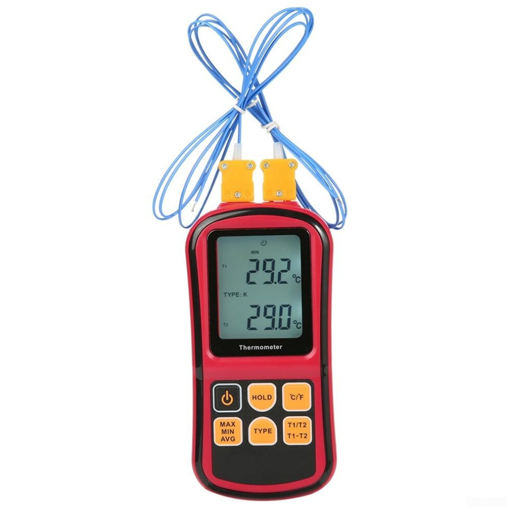 Digital Dualchannel Thermocouple Thermometer With Two Kprobes For Liquid, Steam, And Solid Temperature Measurements Ref: 5967 9412369416704