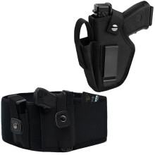 Gun Holster for Men/Women with Belly Band Holster, Fits Belly Up to 39' Right Hand, Pistol Holster for Glock 43x, IWB/OWB 9mm, 380 Gun Holster