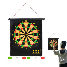 Magnetic Dart Board for Kids, TwoSided Rollup, Fun for Family 12 Inch
