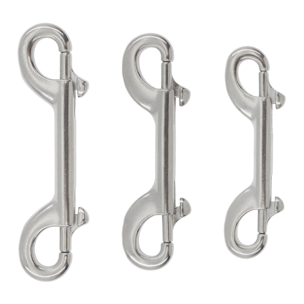 3 Pcs Double Ended Bolt Snap Hooks, 316 Stainless Steel Double Sided Clips(90Mm/100Mm/116Mm) 9189345685729