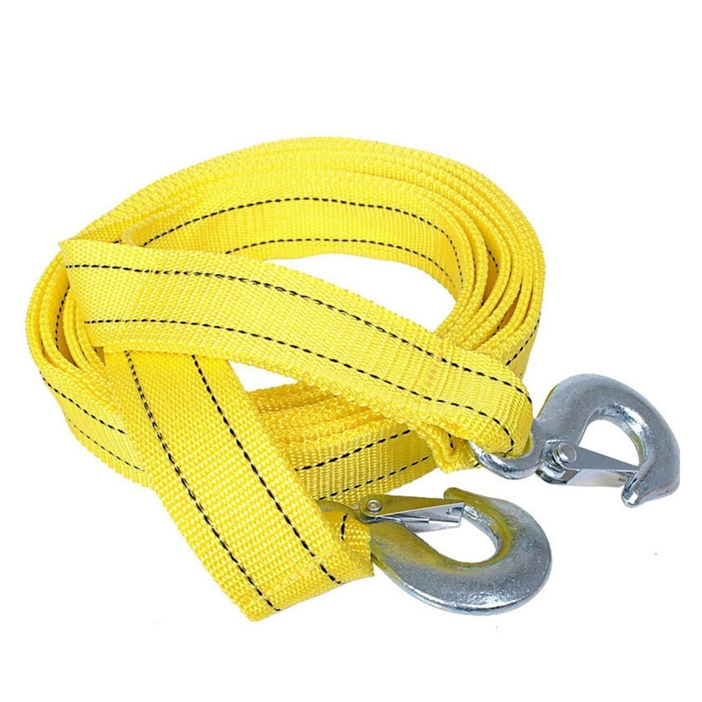 Winch Rope, 5 Ton 4 Metre Tow Rope For Trucks, Snatch Strap, Offroad Trailer Winch Cable Strap, Car Traction, Strength Ref: 8428 Yellow 9412369417657