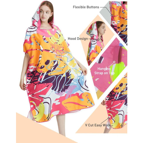 Beach Ponchoes for Adults Orange Ref: 9837 1
