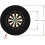 EVA Dartboard for Missing Throws, Easy Assembly, Wall Protection Black 71x45cm Ref: 1816 4