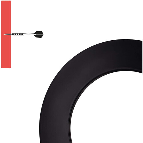 EVA Dartboard for Missing Throws, Easy Assembly, Wall Protection Black 71x45cm Ref: 1816 1
