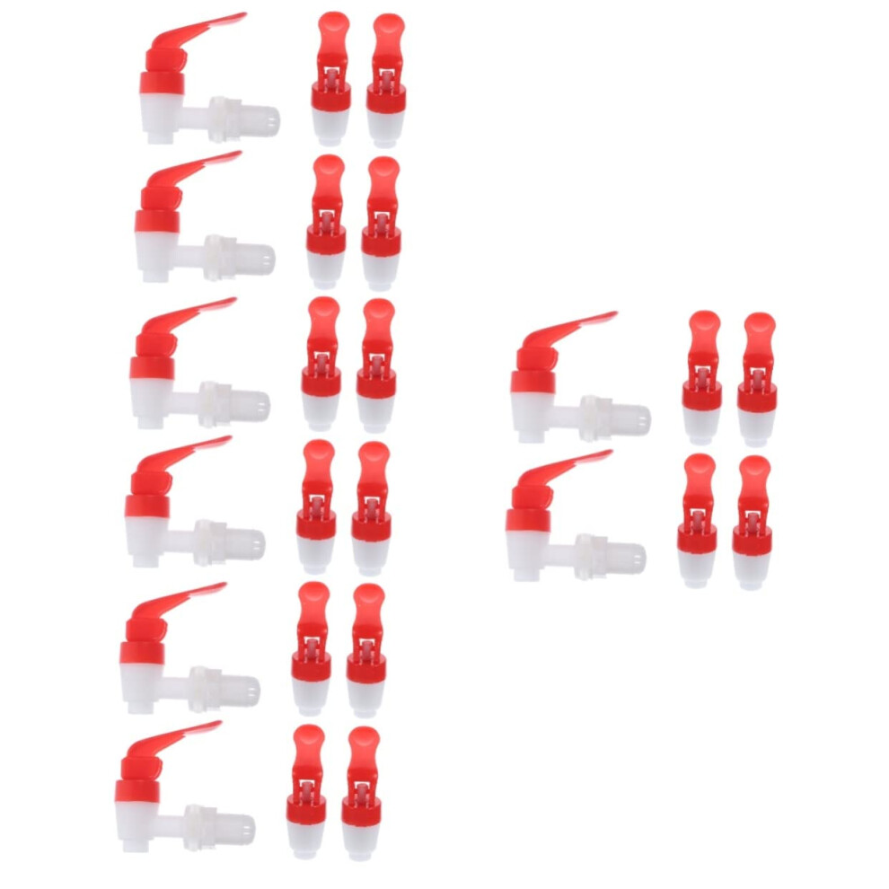 2Sets Beverage Dispenser Faucet Tap Water Dispenser Replacement Parts Water Bottle Faucet Spout Plastic Water Spout 6Pcs2 9189345685767