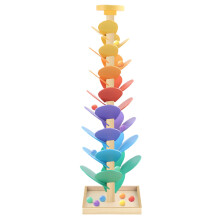 Music Tree Wooden Ball Drop Toy Marble Ball Run Learning Game for Ages 37