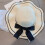 Chapeau de paille occidental élégant avec-Beige Taille Unique 7