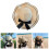 Chapeau de paille occidental élégant avec-Beige Taille Unique 3