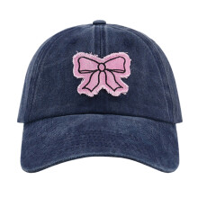 Casquettes de Baseball avec patchs à nœud papillon-Bleu marine