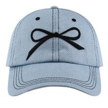Casquettes de Baseball avec nœud papillon brodé pour-bleu clair