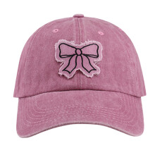 Casquettes de Baseball avec patchs à nœud papillon pour-Rose